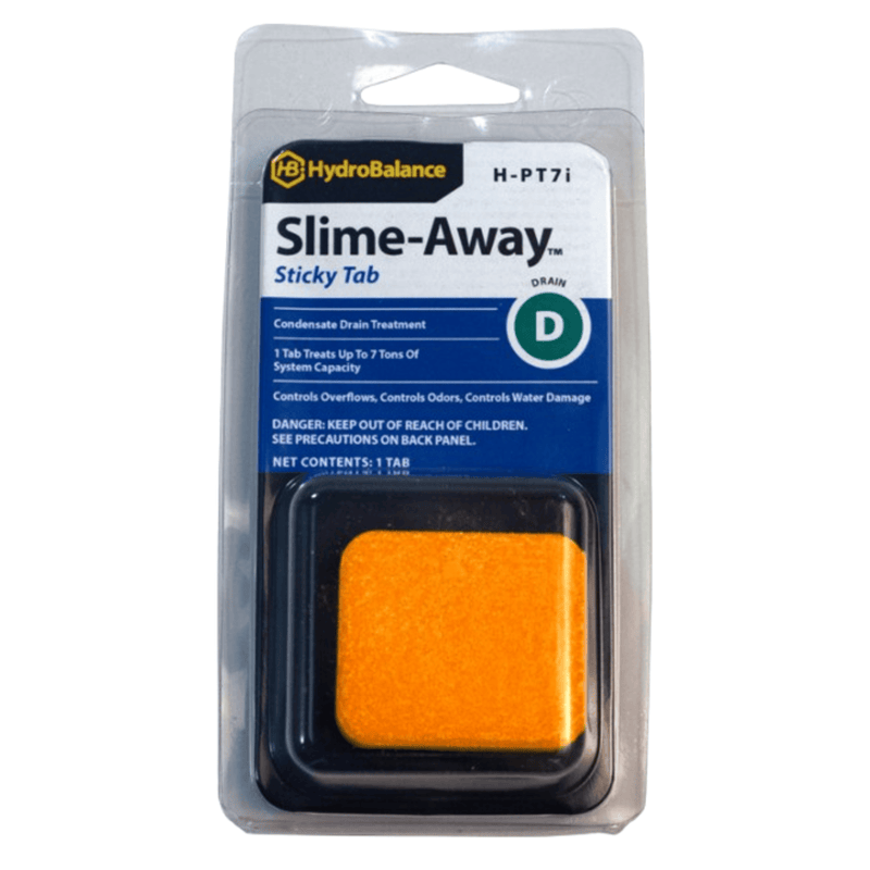 Nettoyant condenseur Slime-Away Sticky Tab (Jaune) Pastille 7 tonnes, emballage individuel, (6 paquets) - HydroBalance