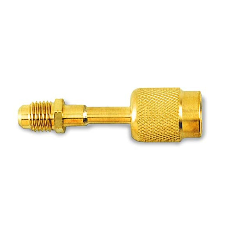 Robinet d'accès 1/2" f. pivotant Acme avec pointe dépressuriseur et joint x 1/4" m. évasé, obus et capuchon 1 unité - C&D
