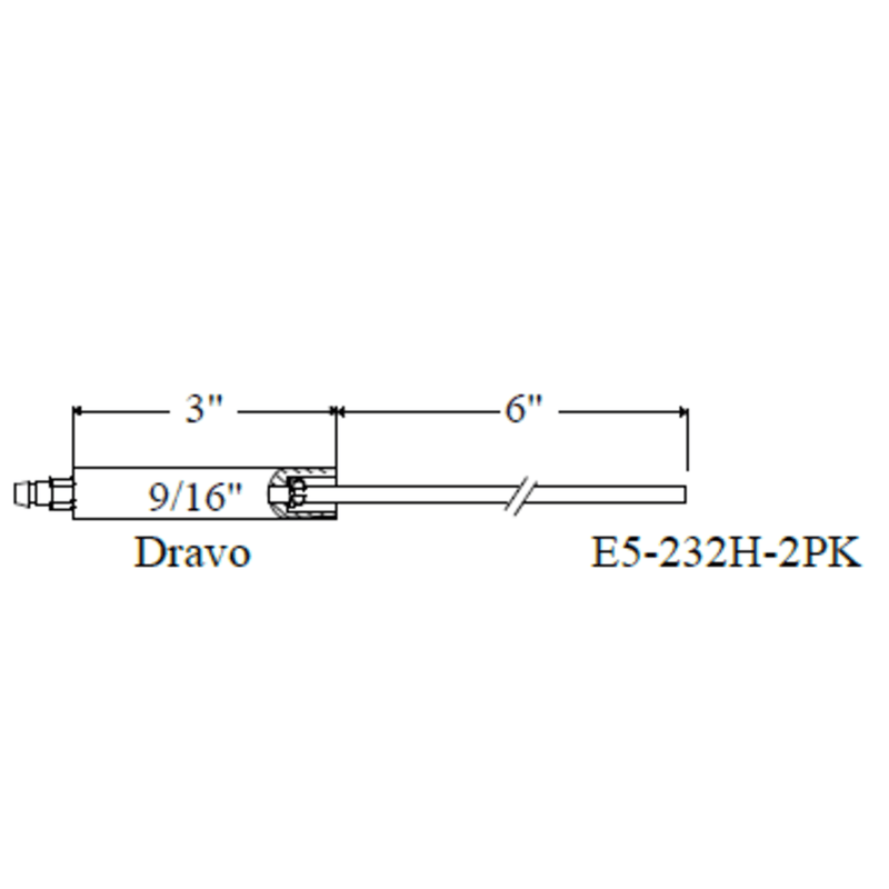 Electrode DRAVO 232H, 2pk (Replaced w/Crown XX2215-02) - Westwood