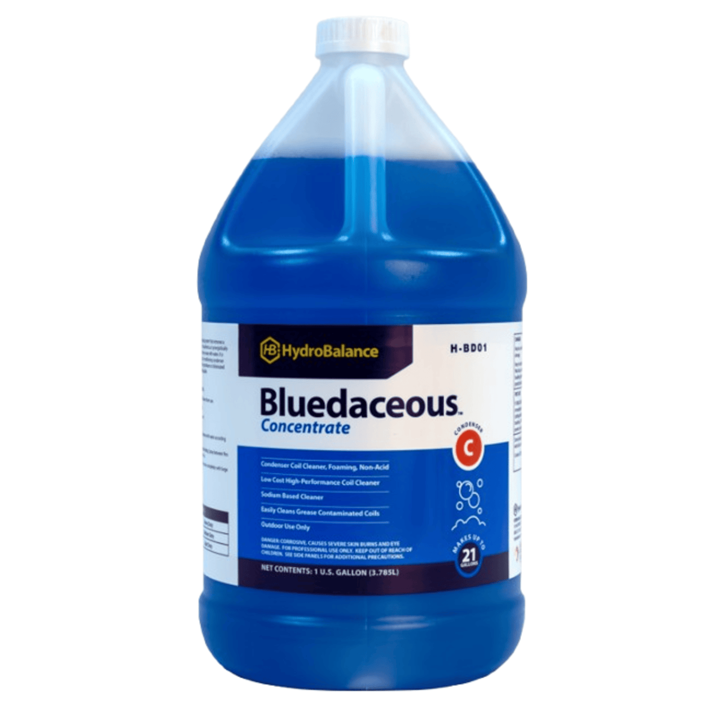 H-BD01  -  HydroBalance - Bluedaceous Cond. Coil Cleaner 1 Gal Bottle, (4PK)