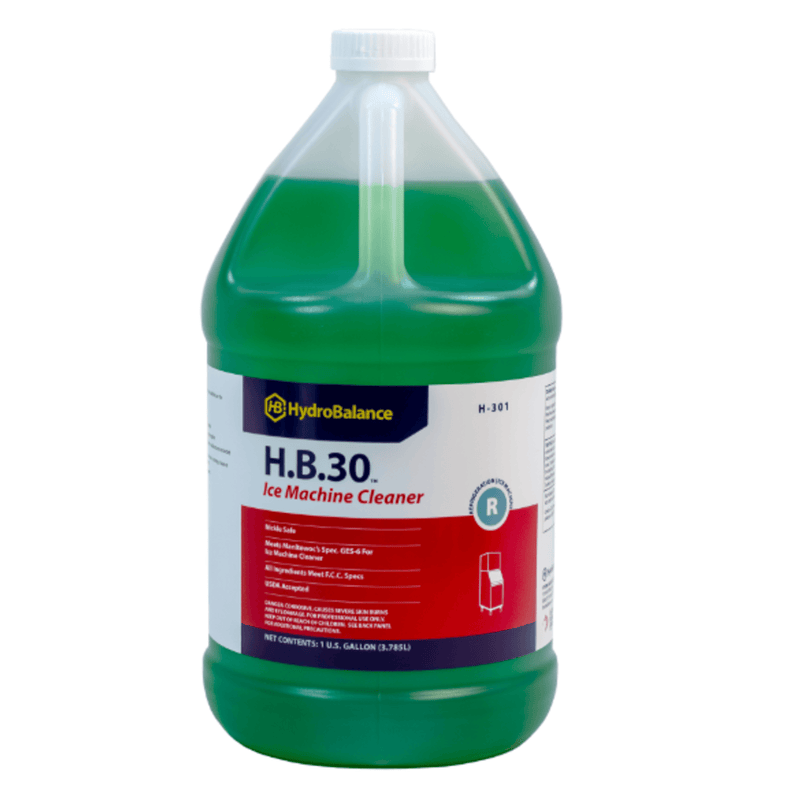 Nettoyant pour machine à glaçons H.B. 30, bouteille de 1 gallon (4 unités) - HydroBalance