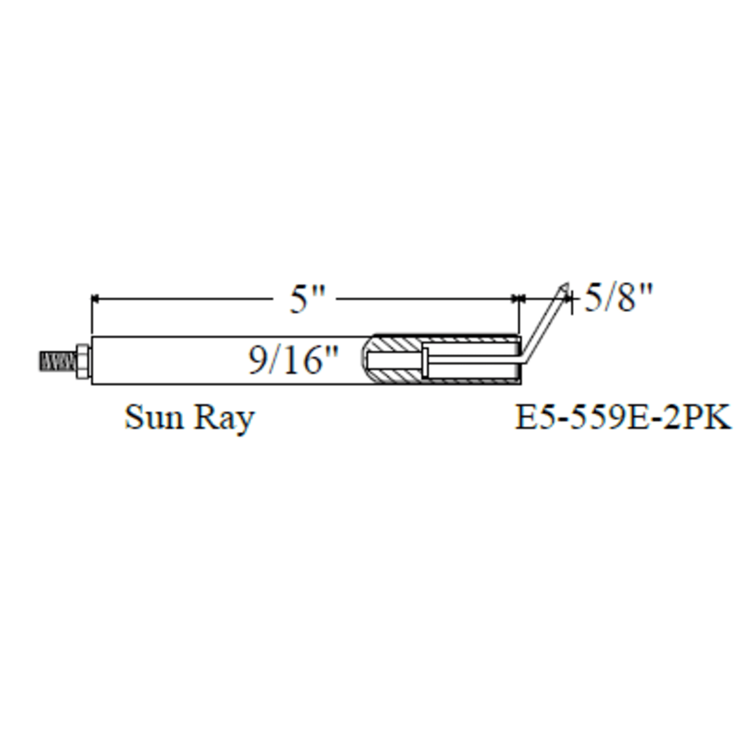 Westwood 559E, Sun-Ray Electrode 2pk