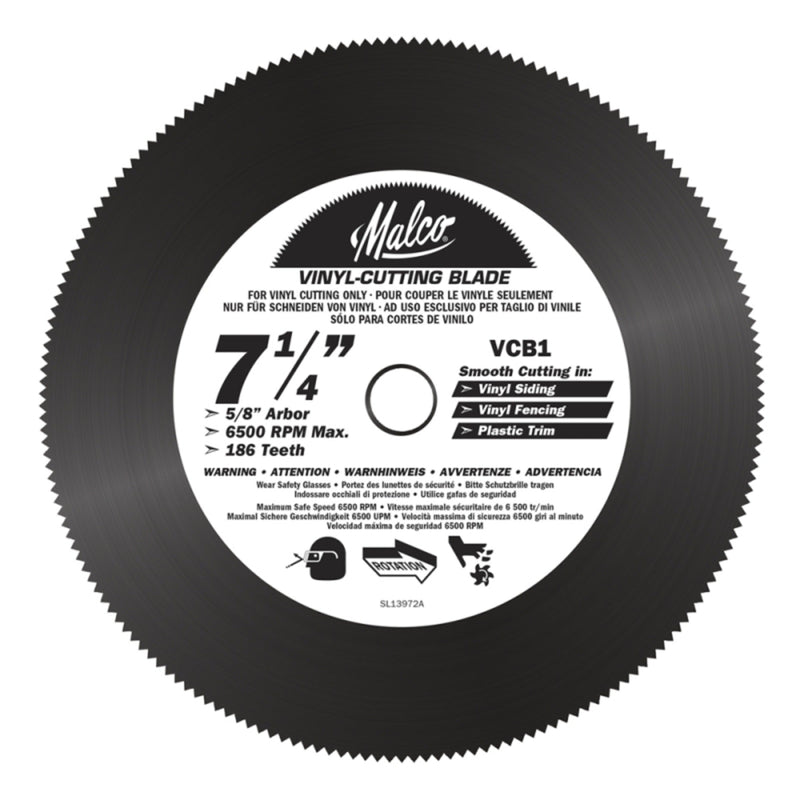 Lame de scie circulaire, vinyle, 7,25 po - Malco
