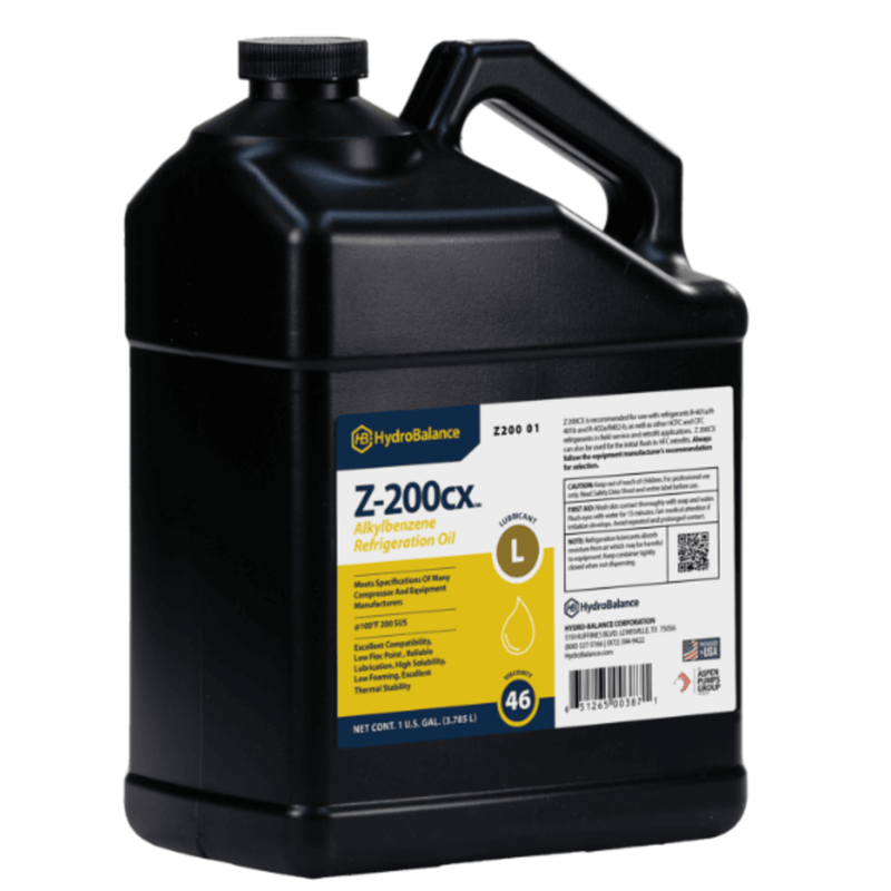 Lubrifiant Frigorifique Z 200CX Alkylbenzène Bouteille 1 Gal, (Lot de 4) - HydroBalance