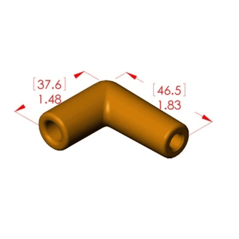 Botte en silicone -90 degrés/Orange
