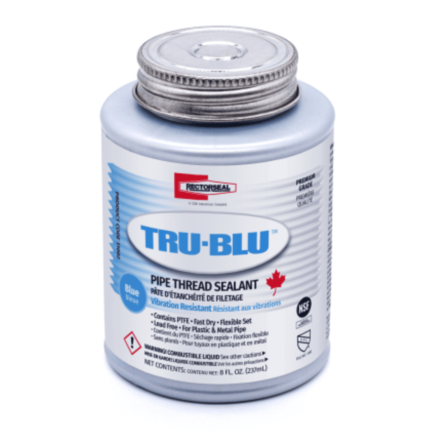 31002 - Rectorseal - 1/2 PT CANS TRU-BLU 8PK CANADA - 8PK