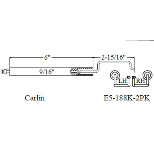 Westwood 188K Carlin Electrode 2pk