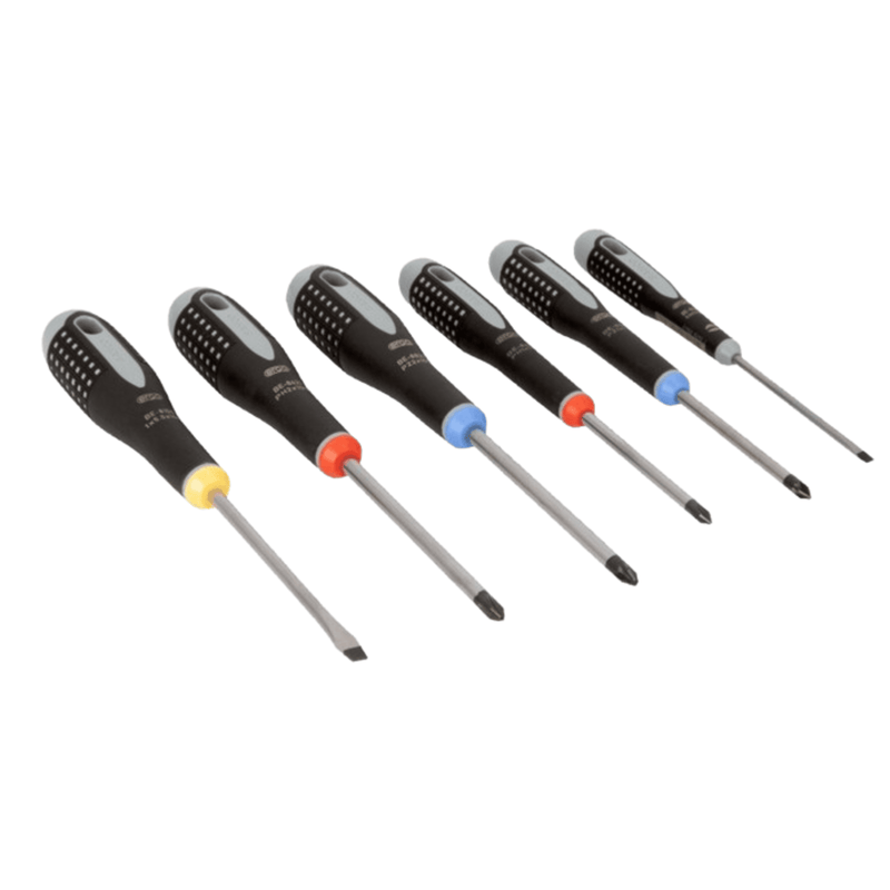 Straight and Flat Slotted/Phillips/Pozidriv Screwdriver Set ERGO - Bahco BE-9886