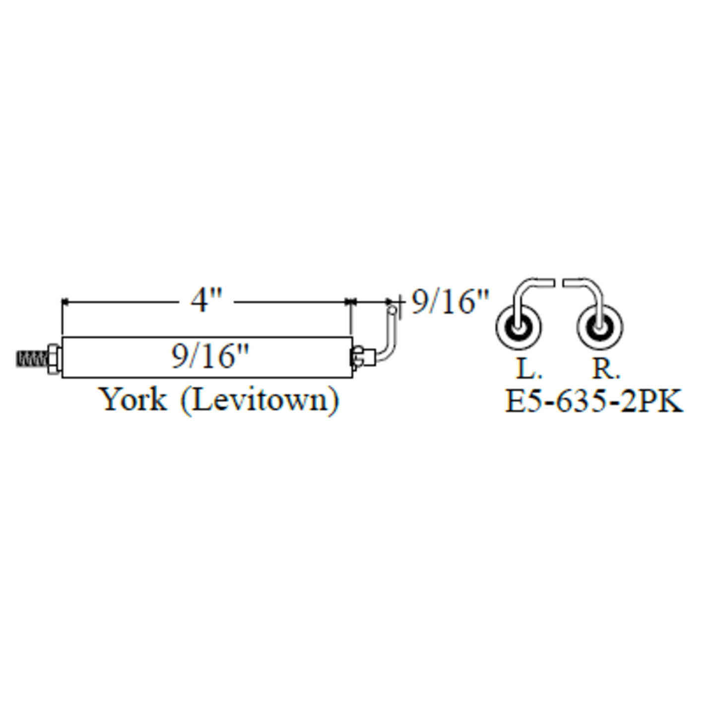 Westwood 635, York Levittown Electrode 2pk