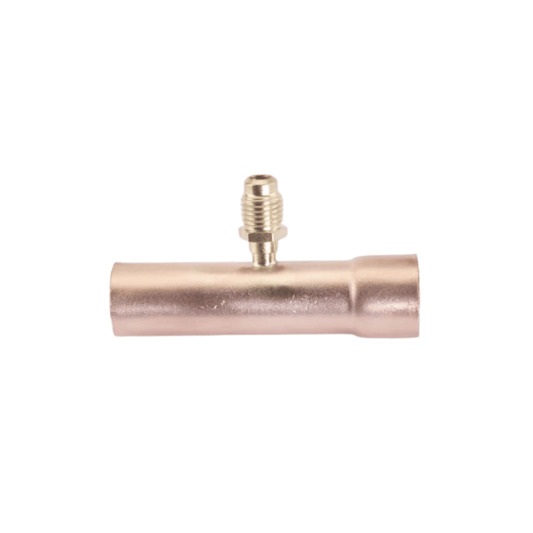 CC8429 - C&D - tee with 1/4" m. flare access on 3/4" OD x 3" copper tube, CD2245 1EA