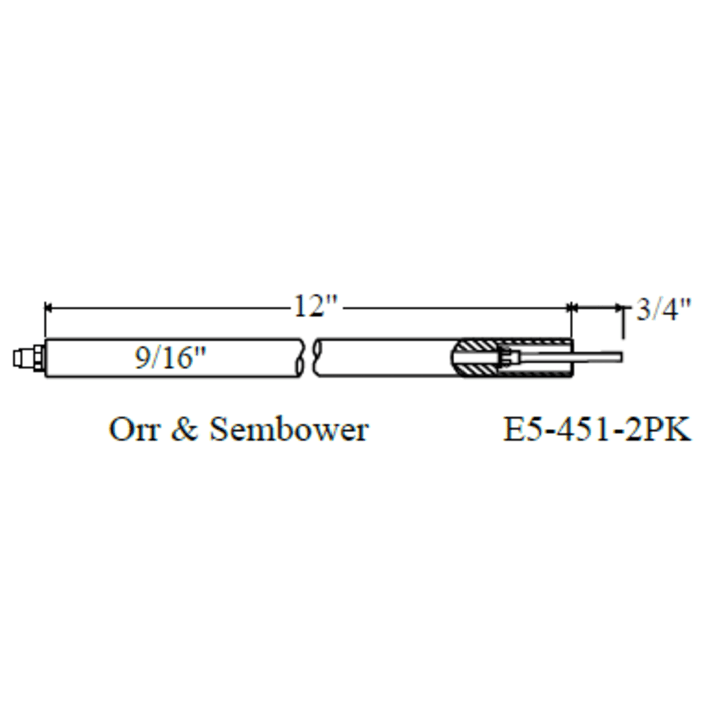 Westwood 451, Orr & Sembower Electrode 2pk