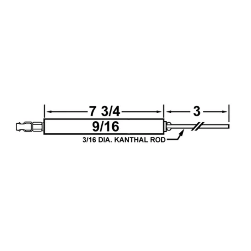 Electrode AERCO FLAME ROD 124564 / 15120  - Crown