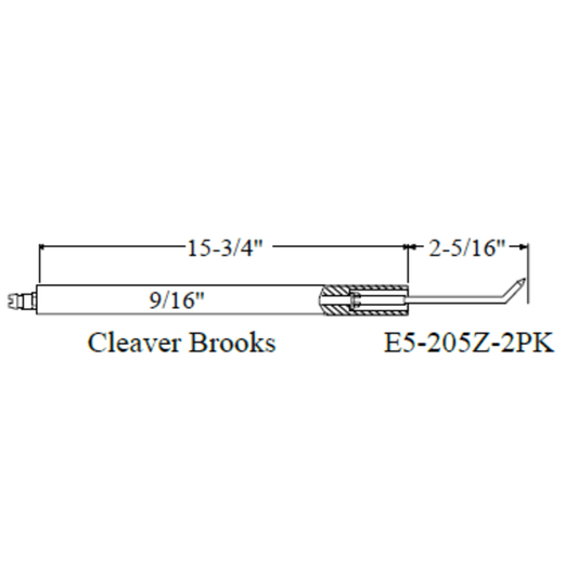 Westwood 205Z, Cleaver Brooks Electrode 2pk