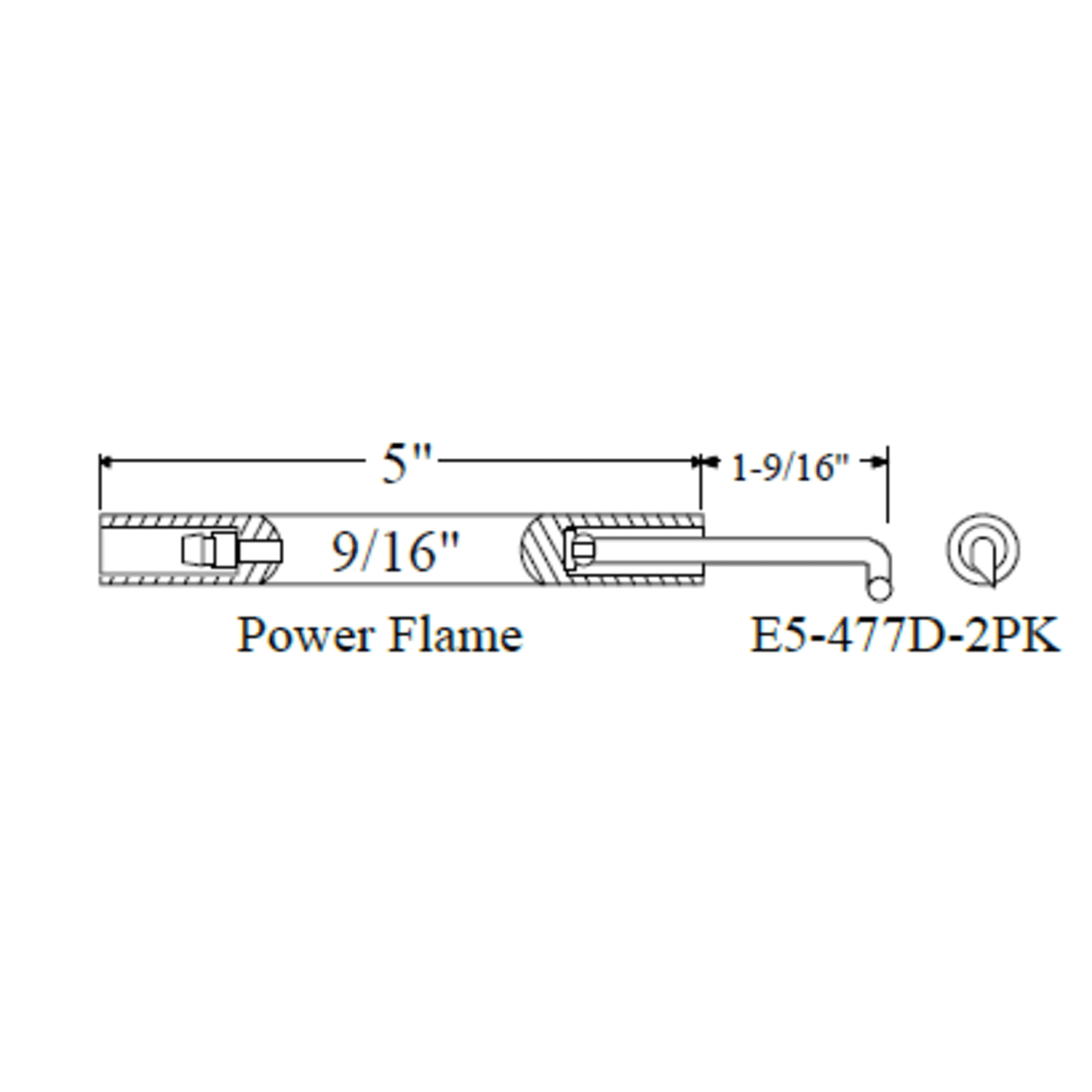 Westwood 477D Power Flame Electrode 2pk