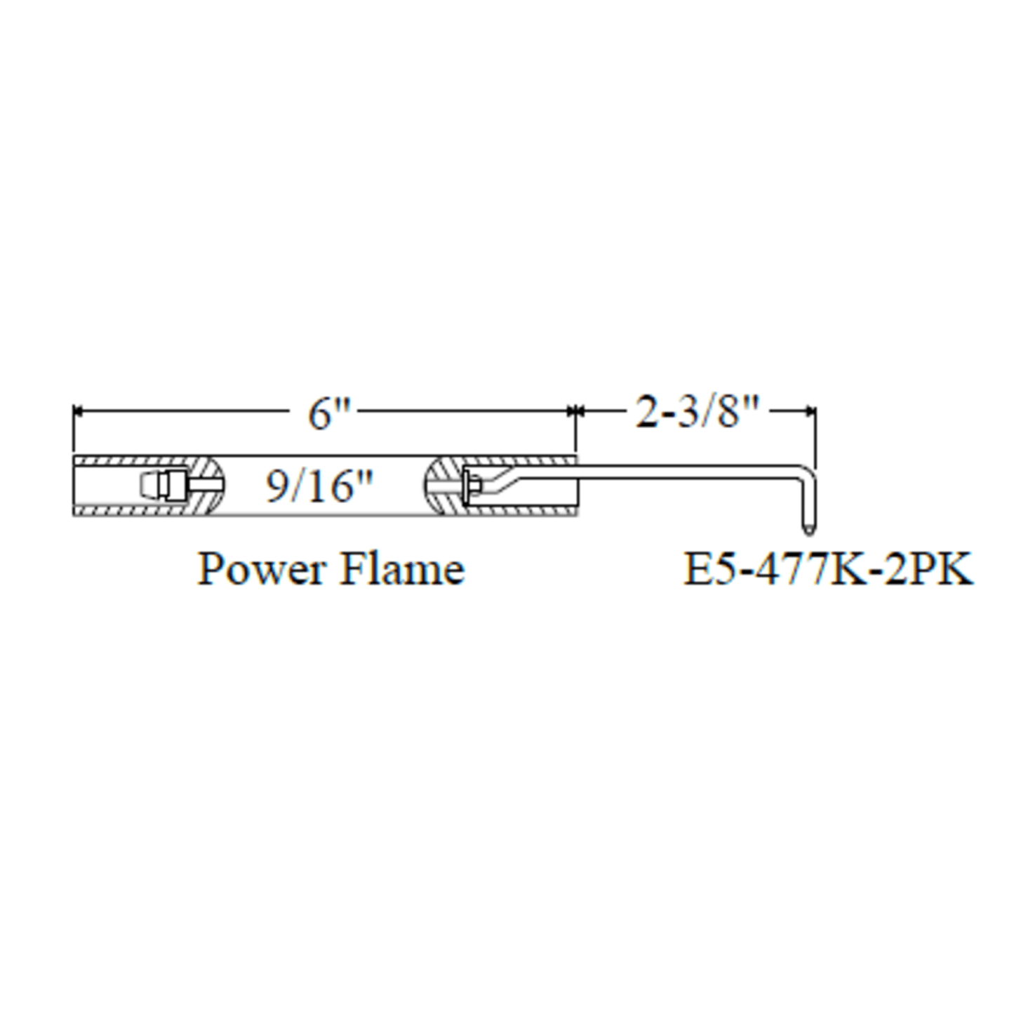 Westwood 477K, Power Flame Electrode 2pk