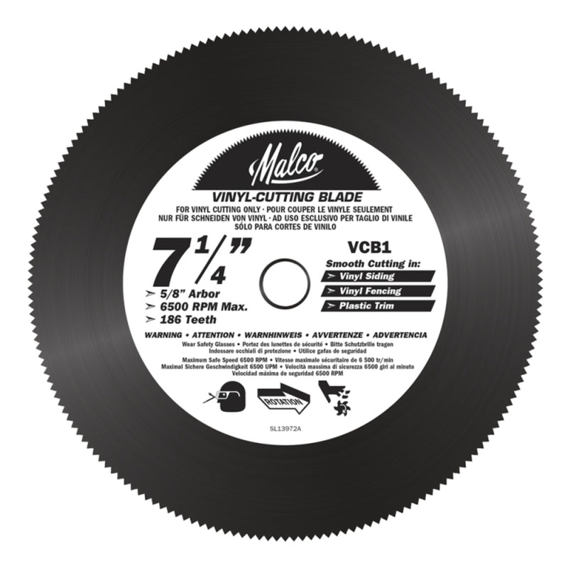 Circular Saw Blade, Vinyl, 7.25"  - Malco