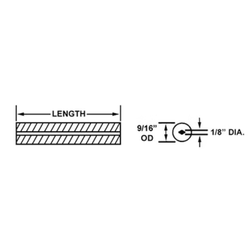 CRO-12050-02 / WP-E5-3M5INS-2 - Crown - Insulator Type 3M 9/16" OD x 5" L x 1/8" ID 2pk