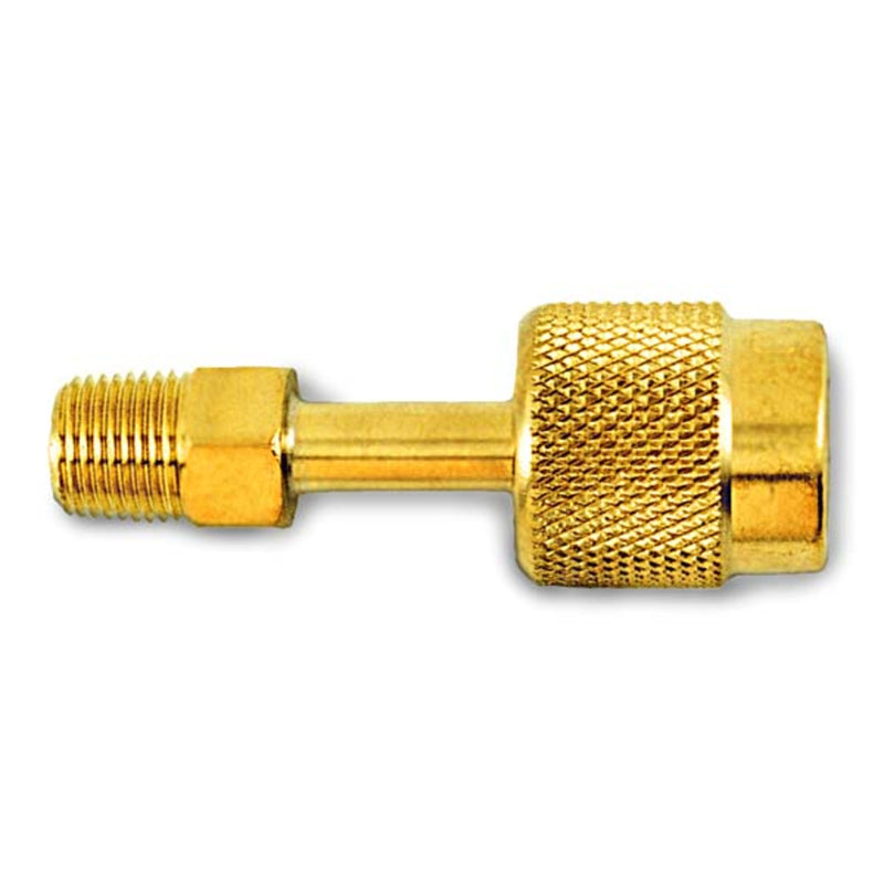 Access Valve 1/4" f. flare swivel w/ depressor tip and seal x 1/8" MPT 1EA - C&D