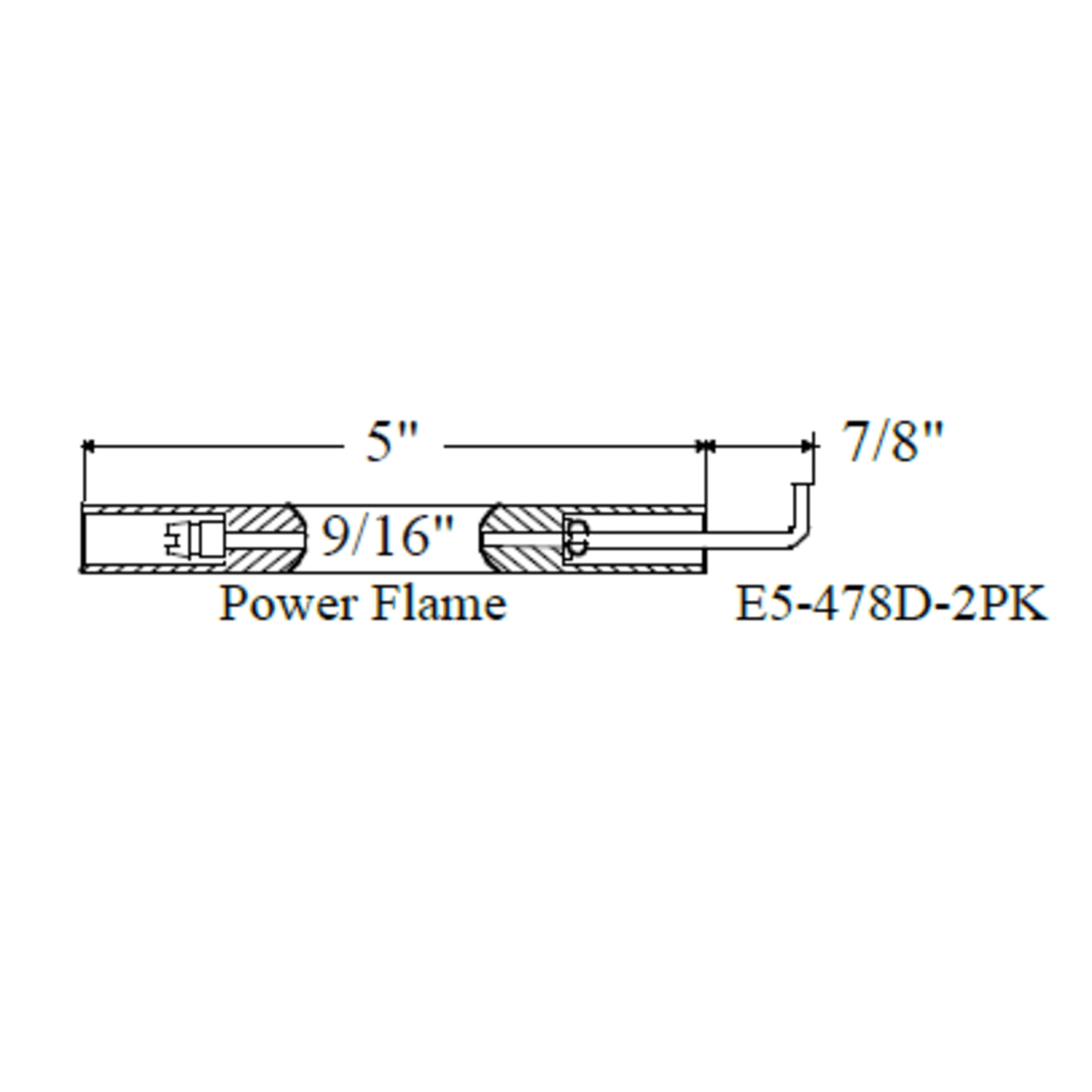 Westwood 478D, Power Flame Electrode 2pk