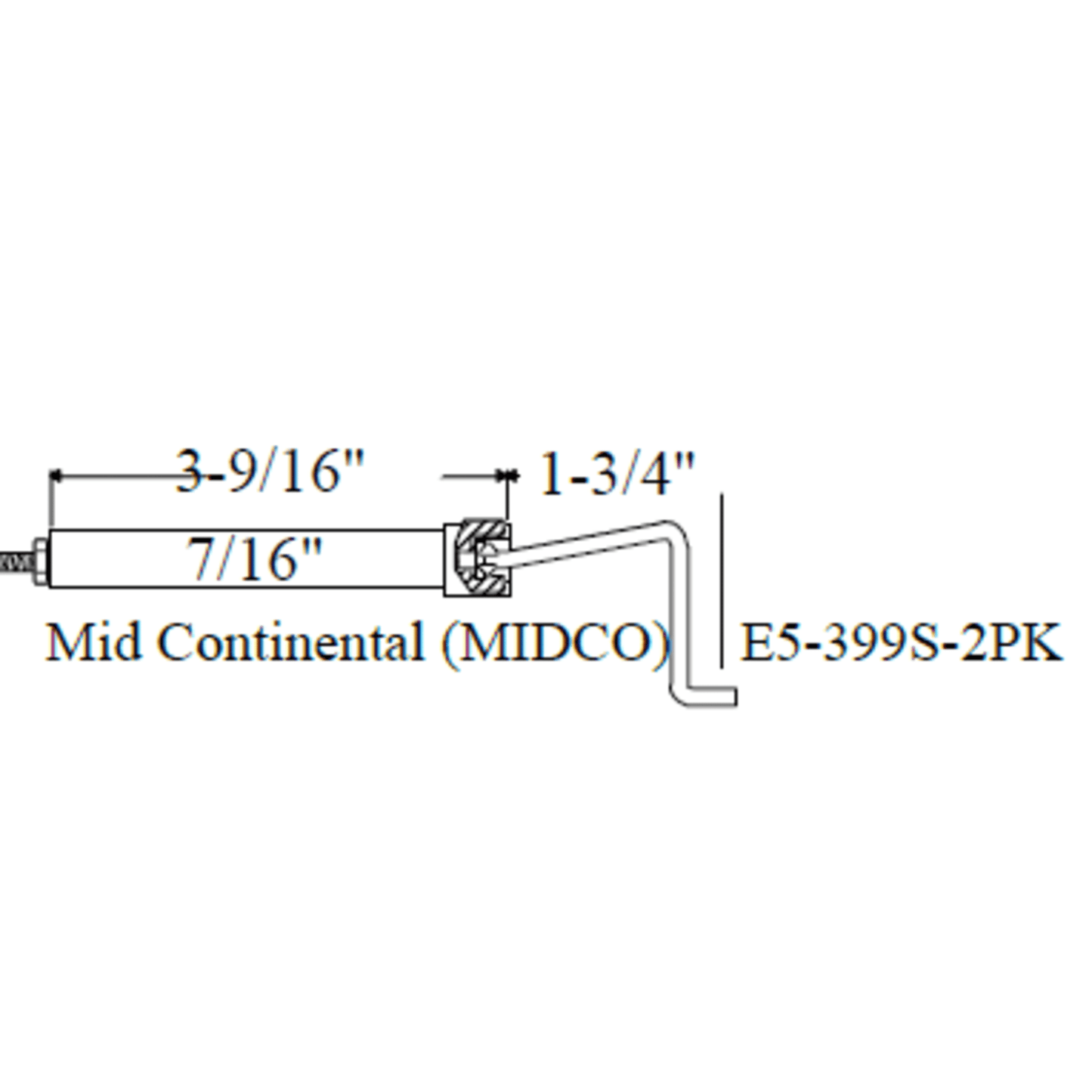 Westwood 399S, Mid-Cont. Fl. Rod Electrode 2pk