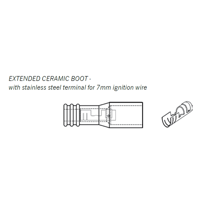 RAJAH ECF Straight Ceramic Boot w/terminal 1pk - Westwood