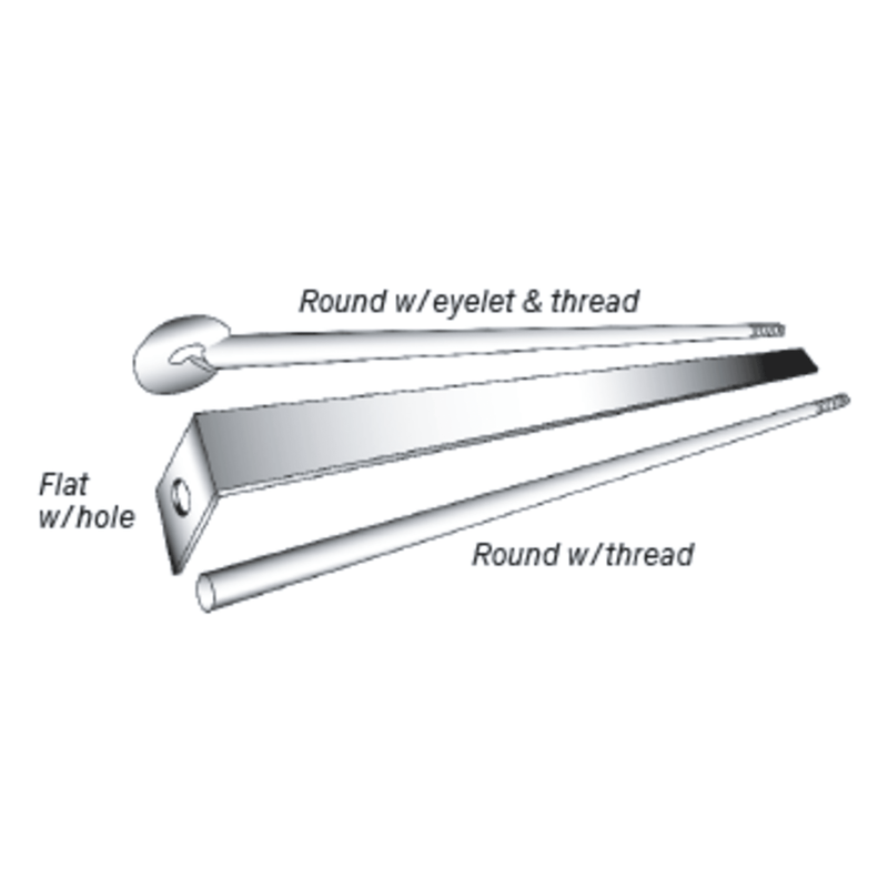 Buss Bar 10" Brass, Flat with 3/16" clearance hole. - Westwood