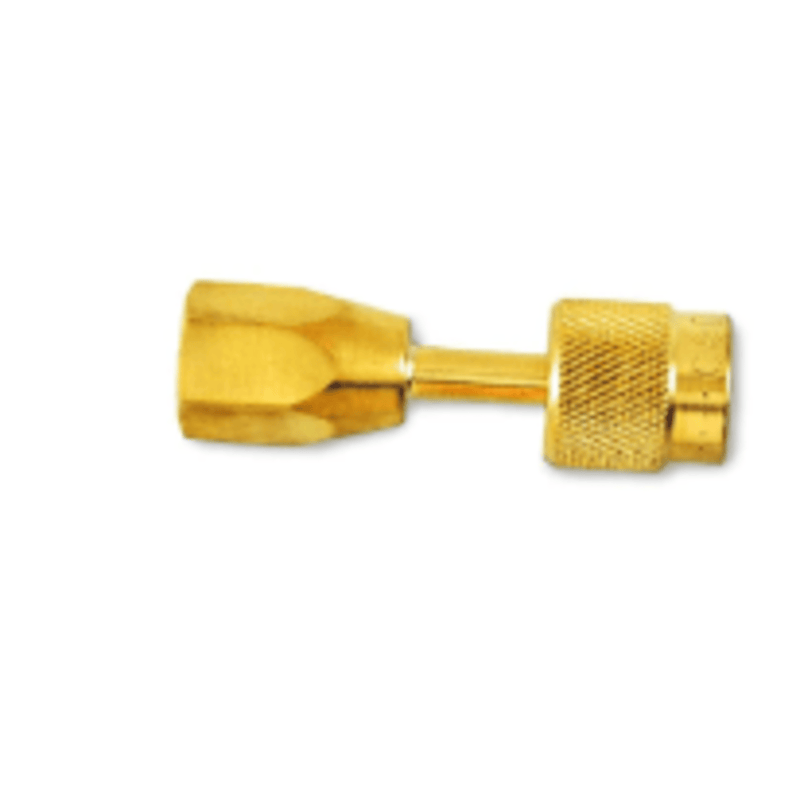 Access Valve 1/4" f. flare swivel w/ depressor tip and seal x 1/4" FPT 1EA - C&D