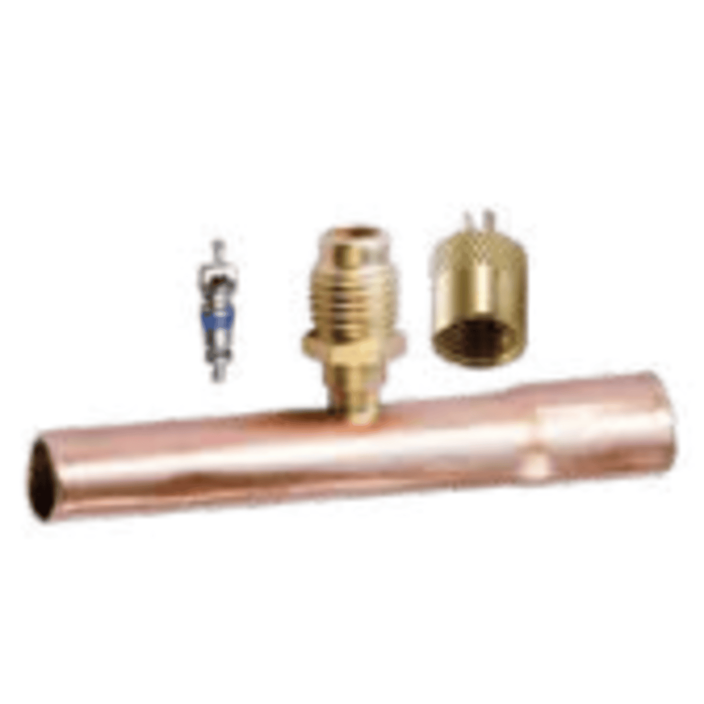CD8426/2 - C&D - tee with 1/4" m. flare access on 3/8" OD x 3" copper tube, CD2250 2PK