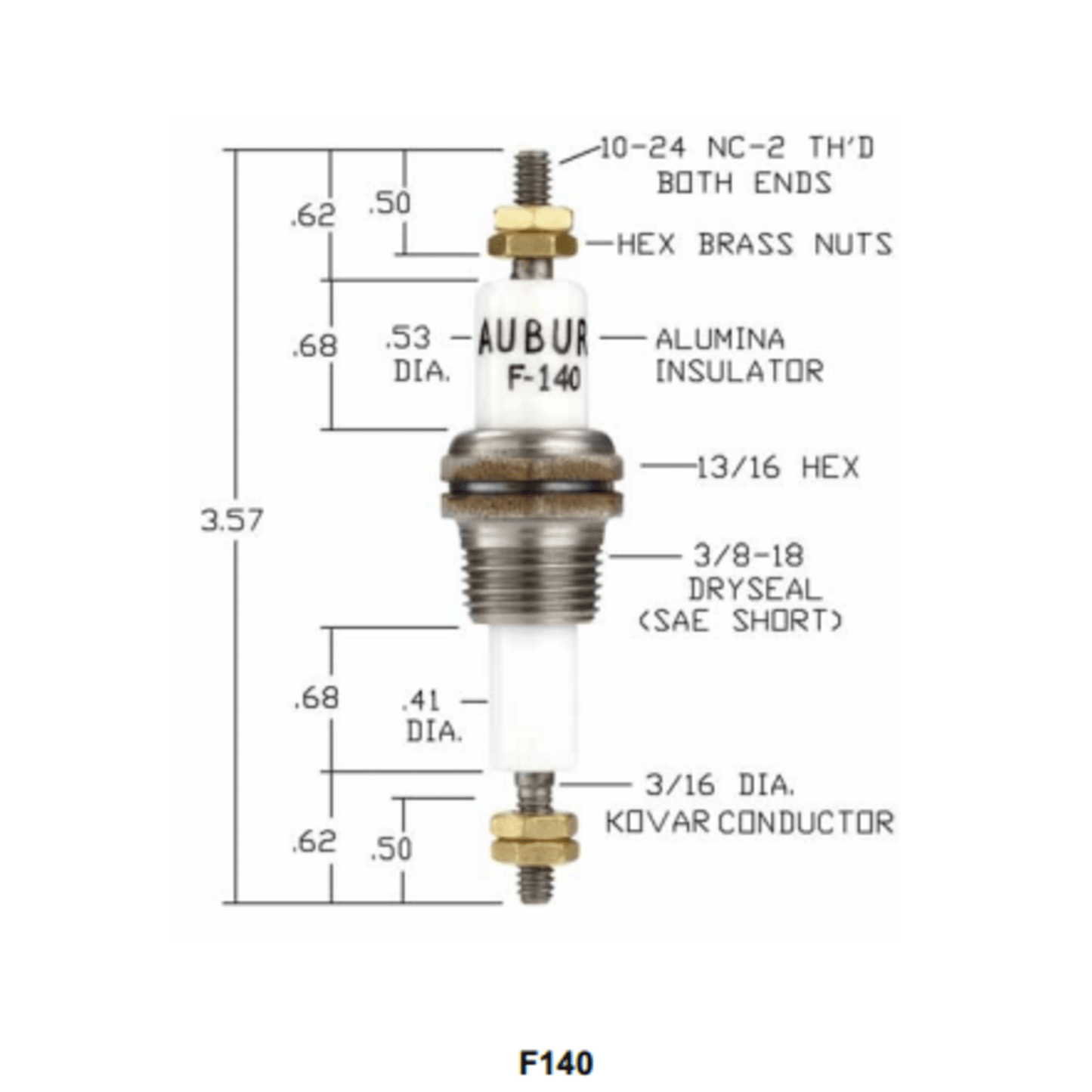 F-140 - Auburn - Feedthrough  (CS13056) (20PK)