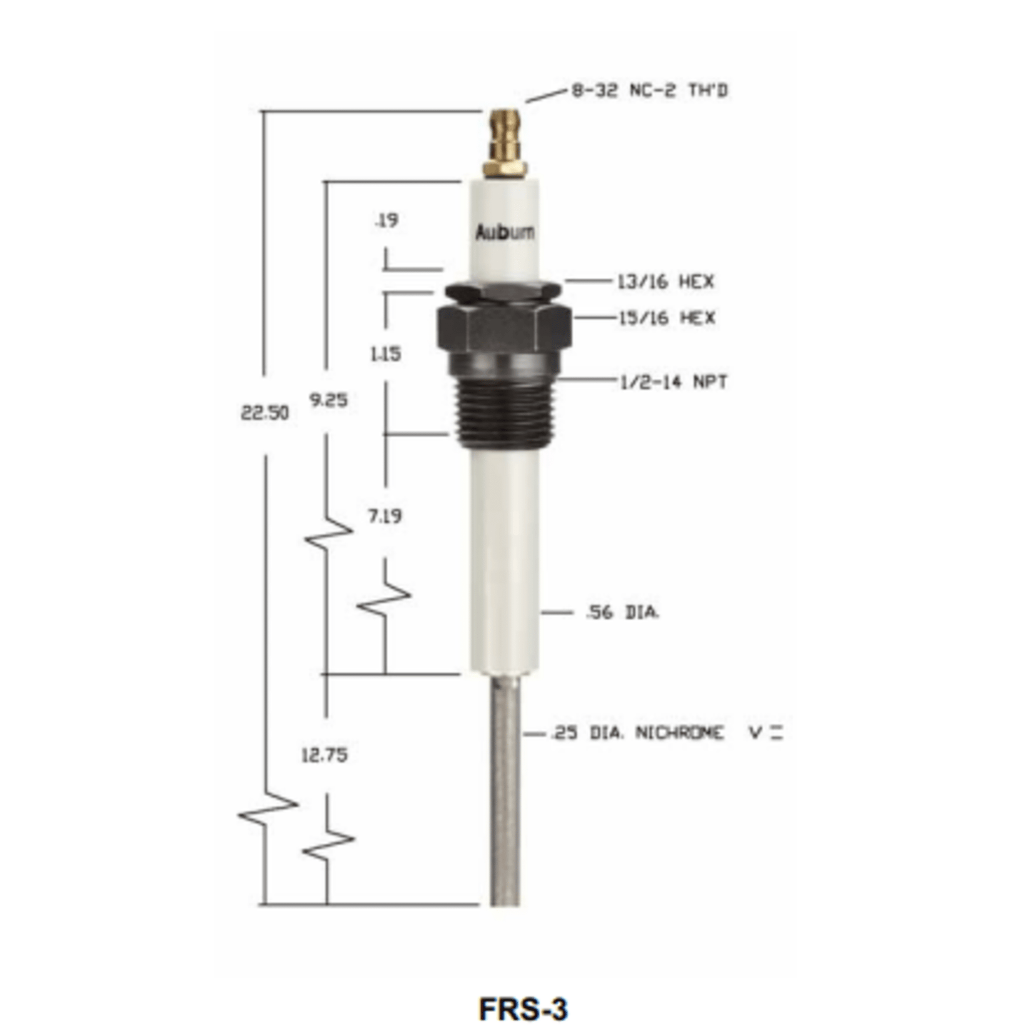 FRS-3 - Auburn - Flame Rod  (CS13044) (40PK)