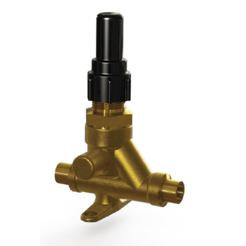 Henry Shut-Off Valve, Brass Seal Cap Globe, 1/4" ODS - 6.35mm