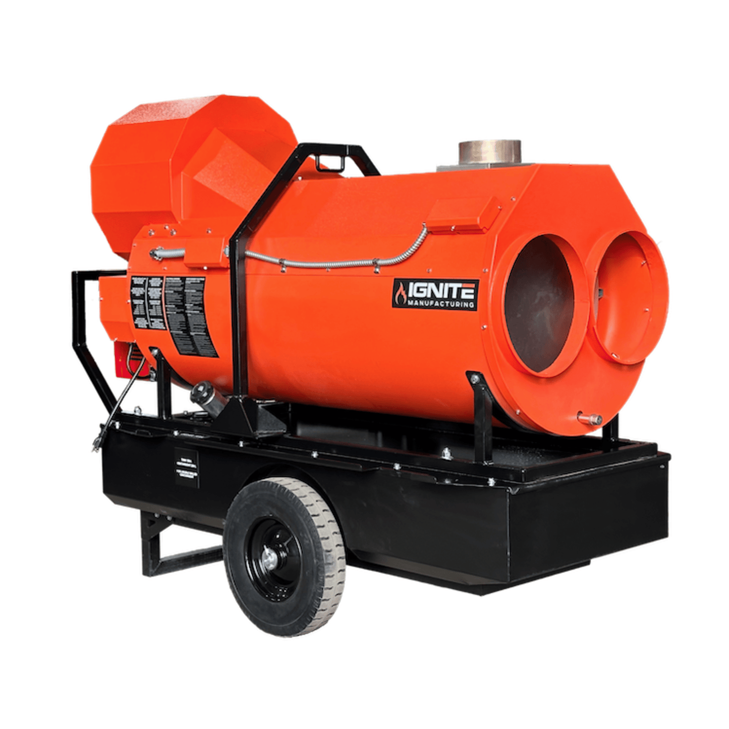 Ignite HO-400R, Oil fueled Construction heater with a recirculating hood