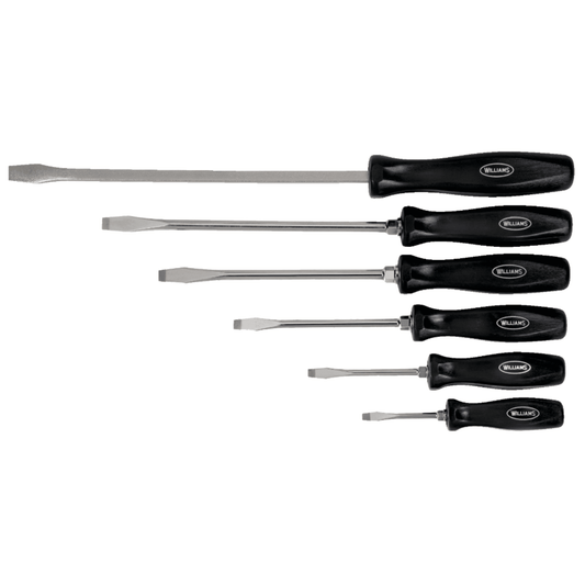 Williams 100P-6SD, 6 piece ENDUROGRIP™ Slotted Screwdrivers