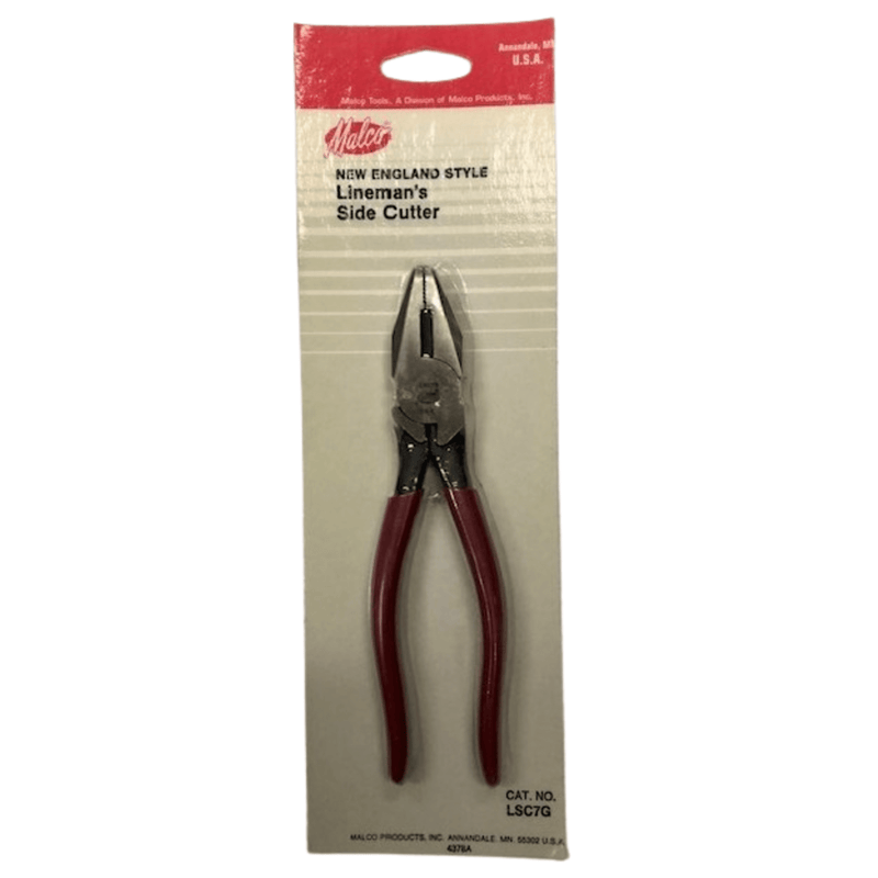 Lineman's Side Cutter Pliers 7" New England Style - Malco
