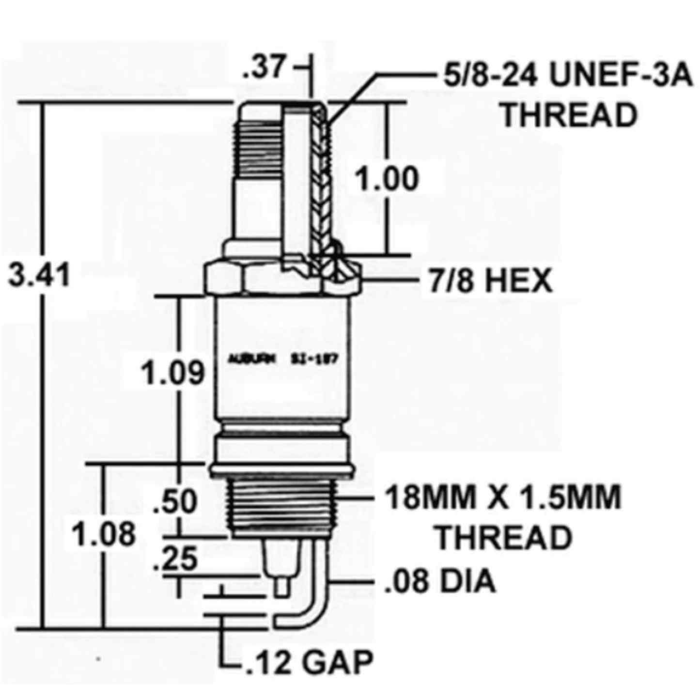 SI-187 - Auburn - Shielded Igniter (CS13027) (20PK)