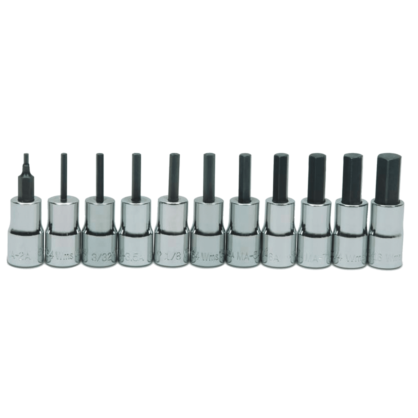 Williams WSM-11TRC, 11 piece 1/4" Drive SAE Bit Standard Hex Bit Socket Set