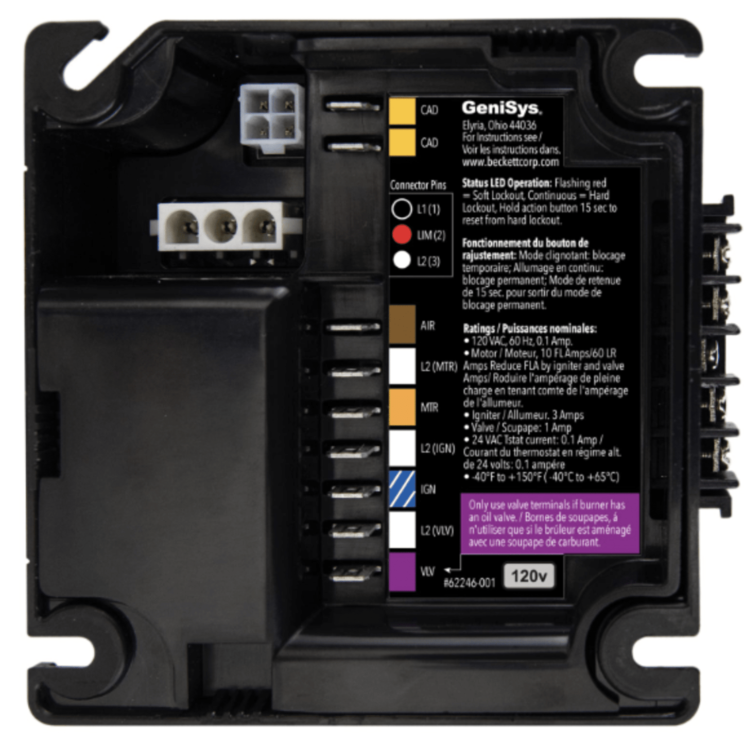 Beckett  7565U,  GeniSys® Advanced Oil Burner Control