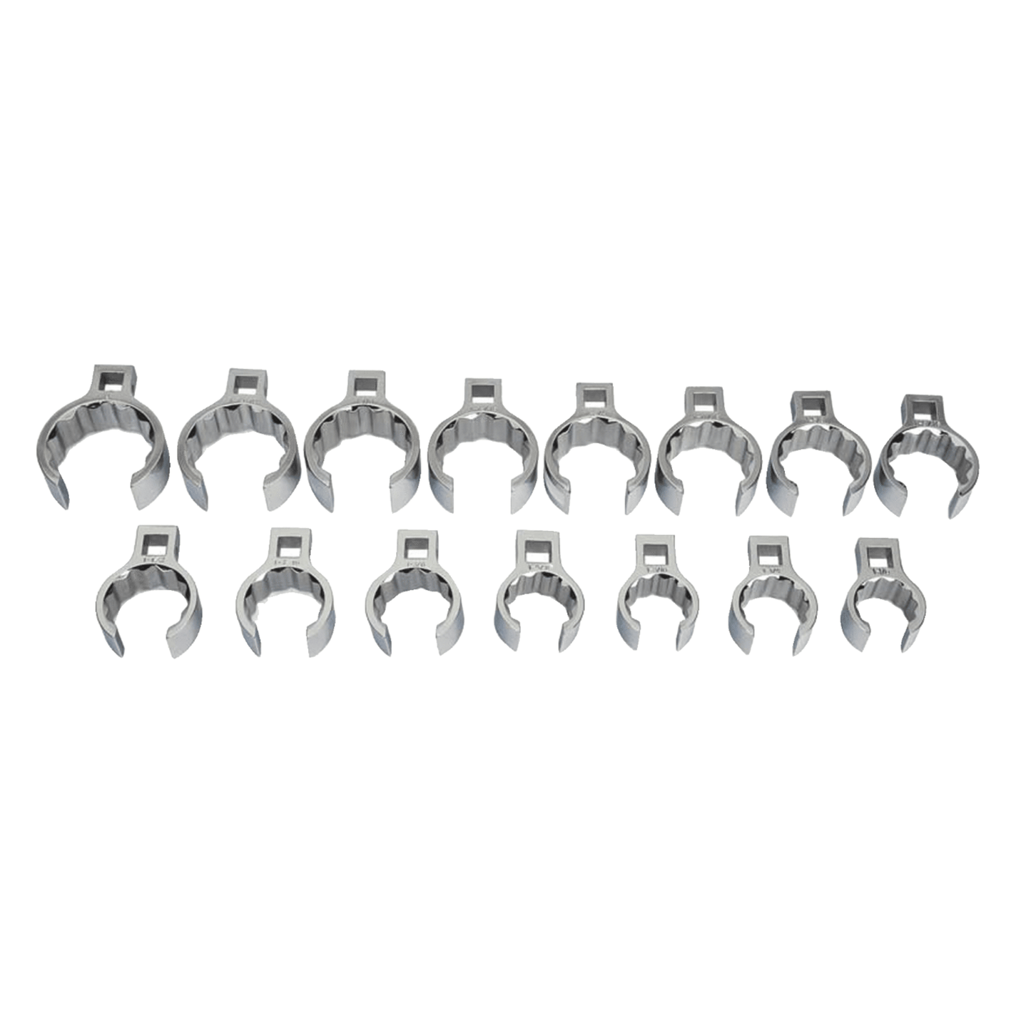 Williams WSSCF-15, 15-Piece 1/2" Drive 12-Point SAE Flare Nut Crowfoot Wrench Set