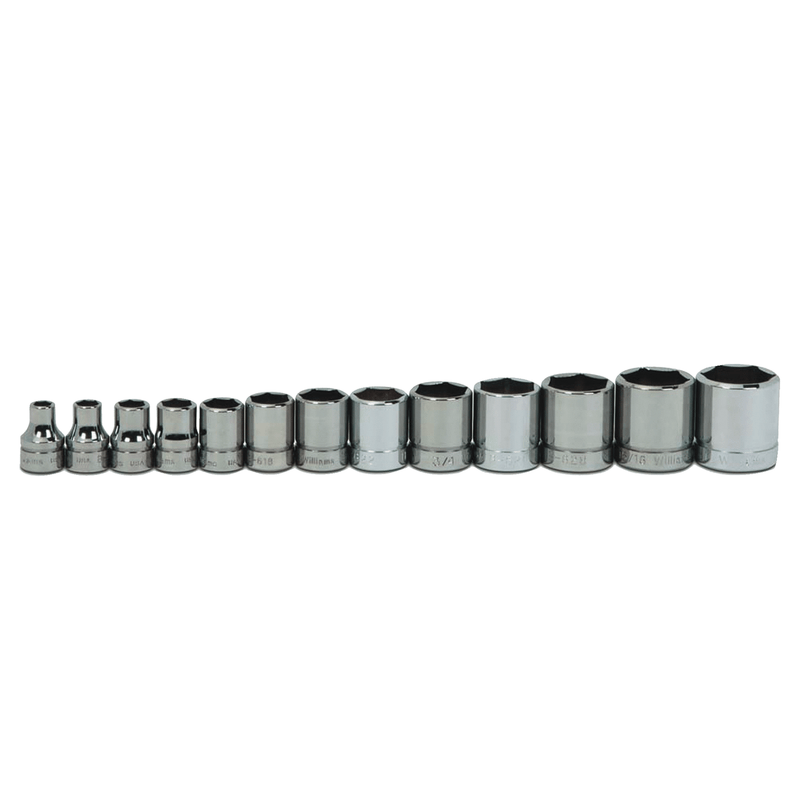 Socket Set 3/8" Drive Shallow 6-Pt 13pc - Williams