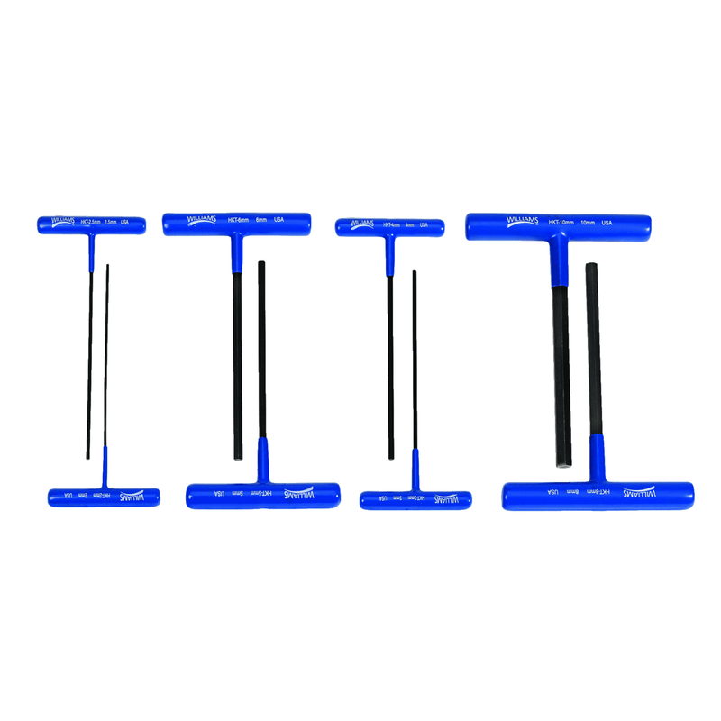 Hex Key T-Handle Drivers with Cushion Grip Handle Set Metric 8pc - Williams