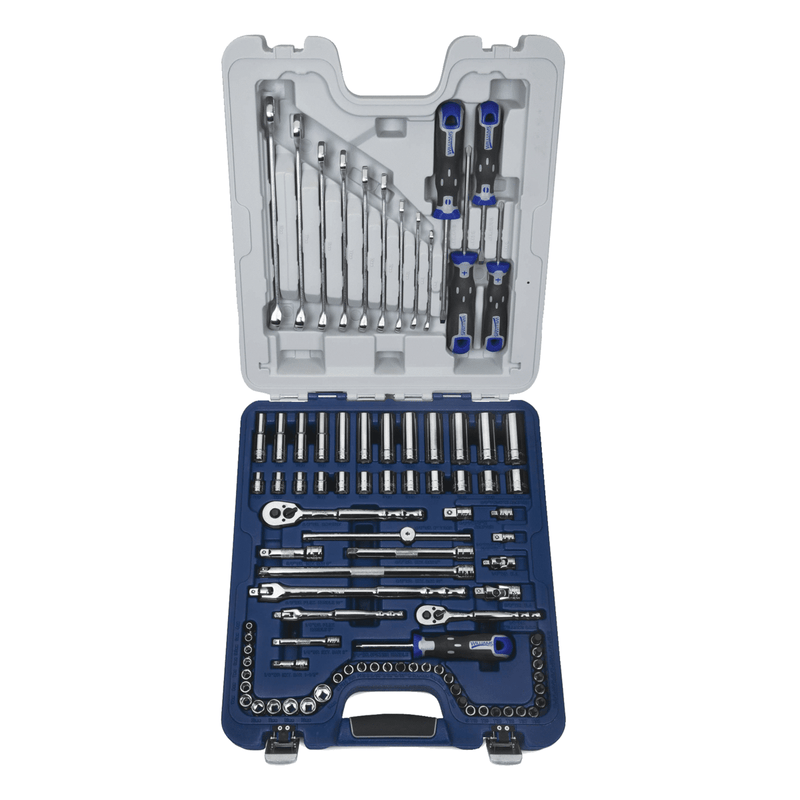 Socket and Tool Set, Master SAE and Metric 6 & 12 Drive 89pc - Williams