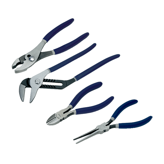 Williams PLS-4SG, 4pc Combo Pliers Set includes Slip Joint, Superjoint, Diagonal Cutting & Needle Pliers