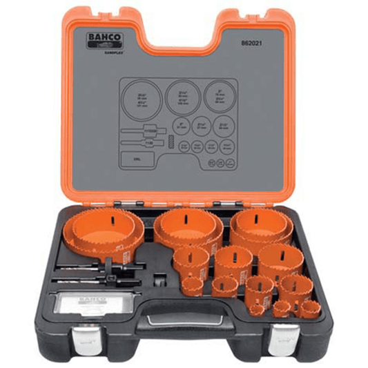 Bahco  862021,  21 pc Bi-Metal Sandflex Holesaw Set