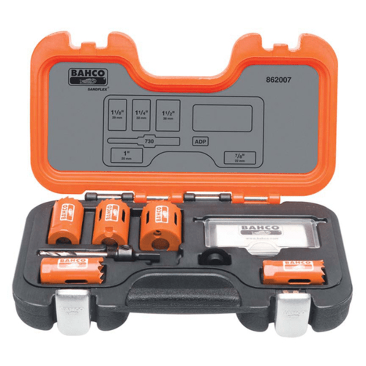 Bahco 862007,  7 pc Bi-Metal Sandflex Holesaw Set